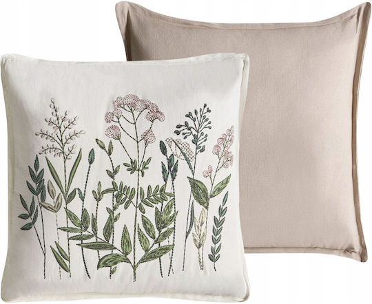 Beliani Pillow Ferna White Beige 2 Pieces 45x45 cm