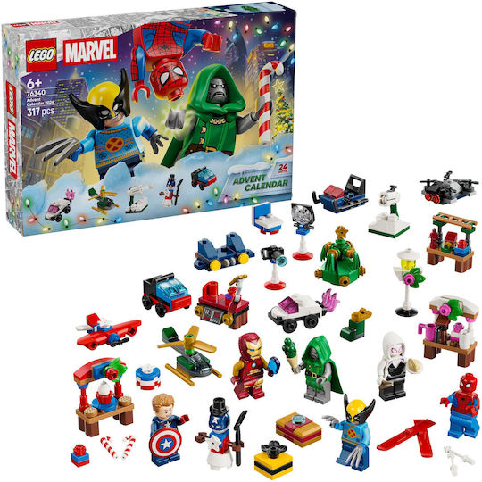 LEGO Super Heroes Calendar de Advent pentru 6+ Ani 317 Buc