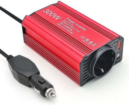 Invertor Auto Modificat Sine Wave 300W pentru Conversie 12V DC în 220V AC