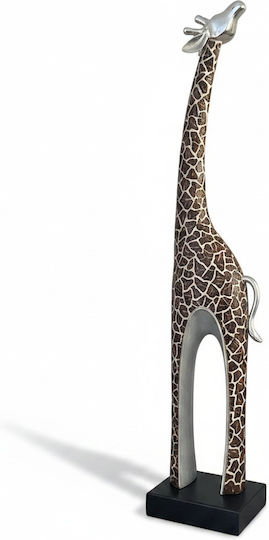 Decor Pentru Masă Girafă Poliurozină Maro 53cm