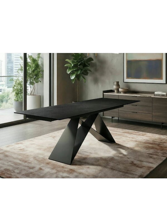 Detroit 979 Extendable Table Black 160x90x77cm