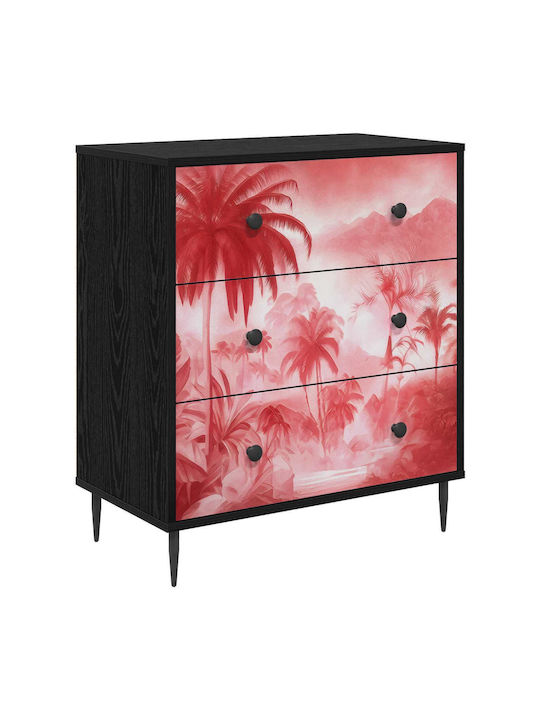 Kommode Schlafzimmer Holz Aachen Rosa 66x36.5x76cm