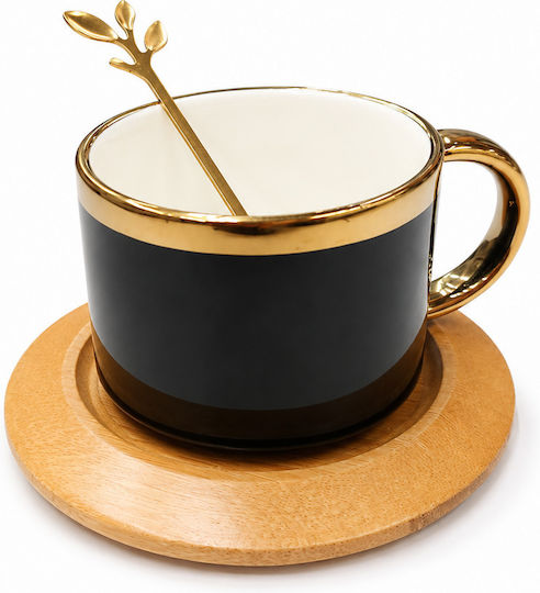 Kaffeetasse aus Porzellan Schwarz