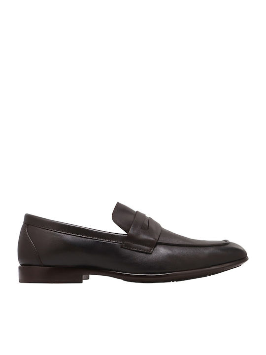 Leather Men's Loafers in Brown Colour