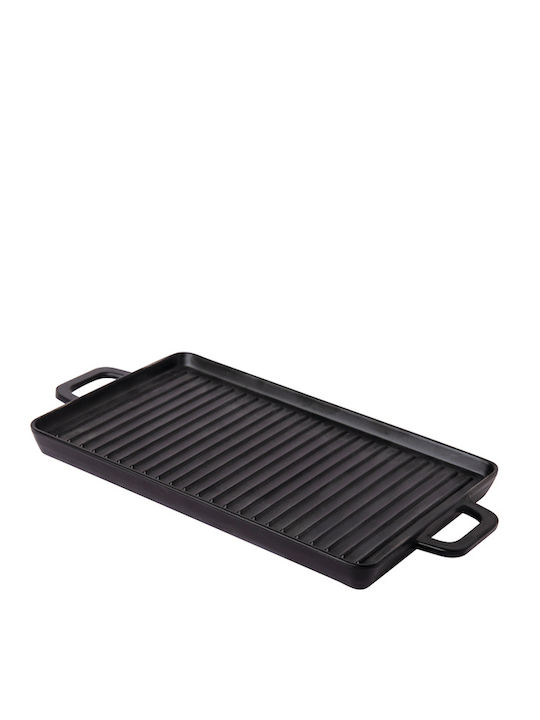 Novatex Grill Πιατέλα Σερβιρίσματος Μελαμίνης Μαύρη 29.5x24.5εκ.