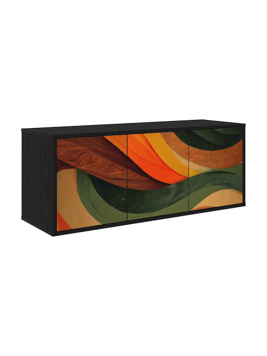 Dulap Suspendat Din Stejar Negru 102x33x40cm