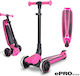 ePRO Kids Scooter 3-Wheel with LED Lighting for 8+ Years Pink