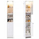Costway Badezimmerschrank 170x30x30cm Weiß