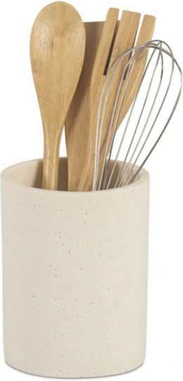 Andrea House Bamboo Kochgeschirr-Set Mit Ständer 5 Stück Beiges