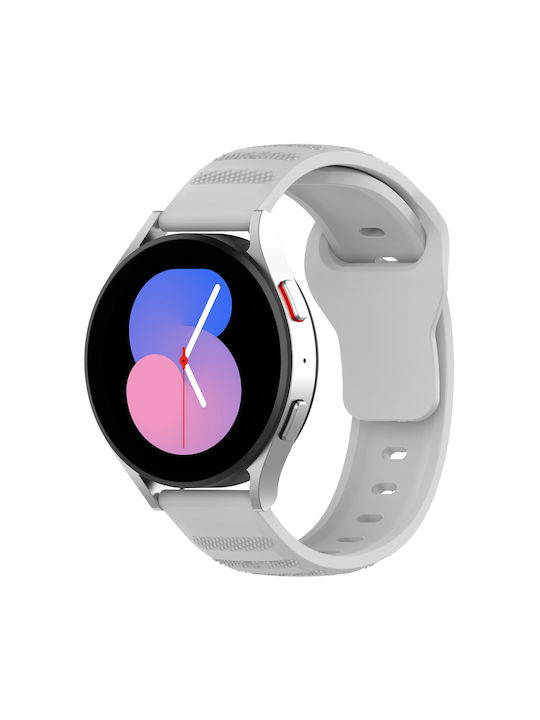 Silicone Strap Grey Galaxy Watch4/5/6/7/FE/4 Classic/6 Classic/5 Pro Apple Watch 38/40/41/42mm Vivomove HR Huawei Watch GT2 / GT3 (42mm) / GT3 Pro (43mm) Honor GS Pro Amazfit GTS 3 Realme Watch 2 Haylou RS4 LS12