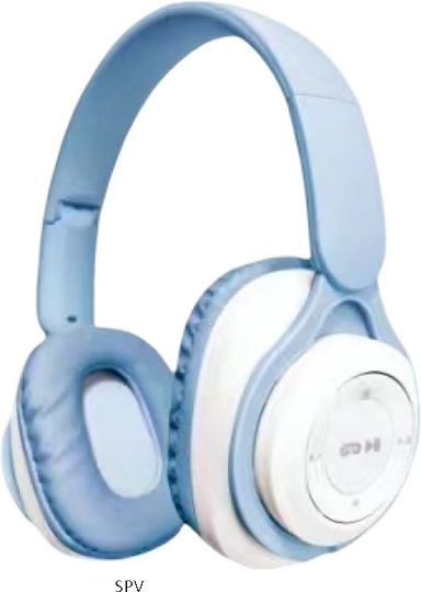 SPV M Безжични Bluetooth Over Ear Слушалки Светлосини