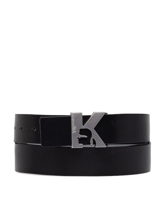 Men's Leather Double Sided Belt Black