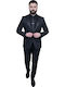 Men's Groom's Suit Blue-Black 1-81102.02P-Blue-Black-60-4XL