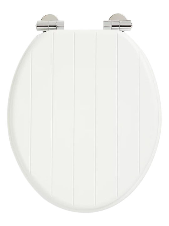 Ashley Housewares Toilet Seat Plastic White
