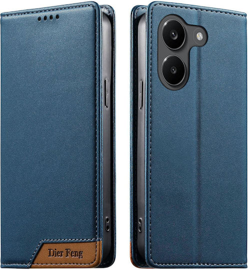 Dierfeng Wallet Leather Silicone Blue (Poco X8 Pro)