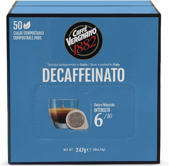 Caffe Vergnano 1882 Κάψουλες Espresso Decaffeine Συμβατές με Μηχανή E.S.E. Pod 50caps