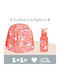 A Little Lovely Company Fun School Set Pink 19 x 10 x 32cm + Water Bottle