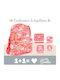 A Little Lovely Company Fun School Set Pink 23.5 x 10 x 30cm + Lunchbox Set