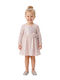 Mädchenkleid Langärmelig mit Pailletten Set aus 2 mit Zubehör Rosa