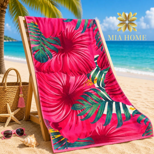 Mia Home Strandtuch Baumwolle Rosa 150x75cm