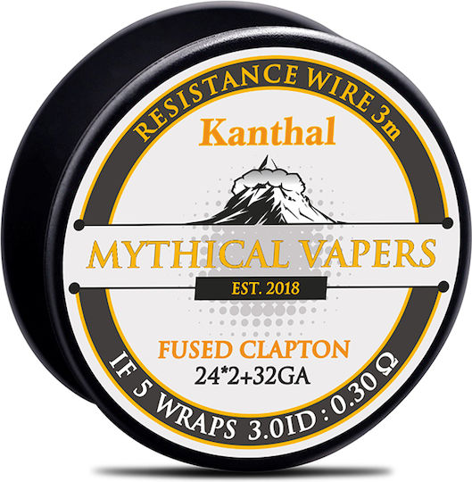Mythical Vapers Σύρμα Fused Clapton Kanthal A1 26ga*2+36ga 3m
