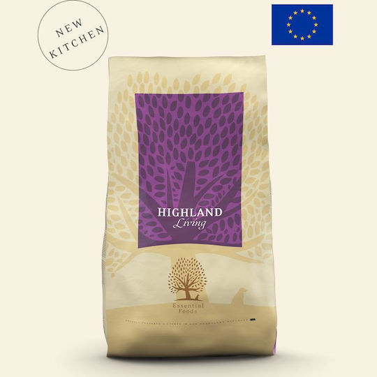 Highland Living 10kg Dry Dog Food Grain-Free for Adult Dogs with Turkey, Calf, Salmon, Rabbit and Duck