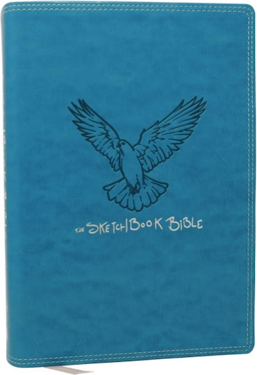 Sketchbook Bible: The Complete Bible With Hundreds Of Illustrations (nkjv, Teal Leathersoft, Red Letter, Comfort Print) - Thomas Nelson Publishers - Leather / Fine Binding