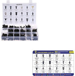 Rchang Case 415 Pcs Plastic Fasteners – Car Clips W06/w04375-2– Push Retainer Clips Kit