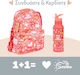 A Little Lovely Company Fun Kindergarten Backpack Pink 23.5 x 10 x 30cm Water Bottle Holder + Water Bottle