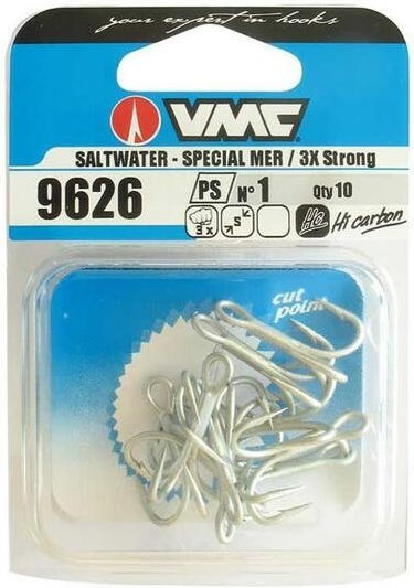VMC 9626 Ps 3x Stringer Tremble - Enhanced Strength & Absolute Reliability Artificial Baits Ps 10 Units 8