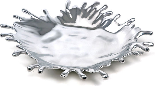 Splash Decorative Aluminum Platter Silver