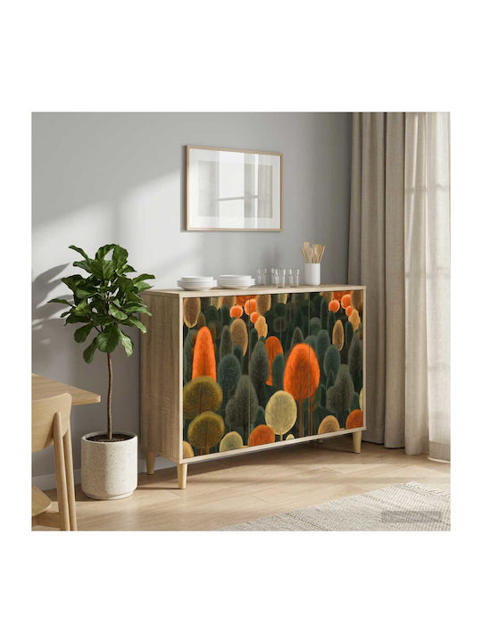 Μπουφές Zaandam Ξύλινος Sonoma 102x33x75cm