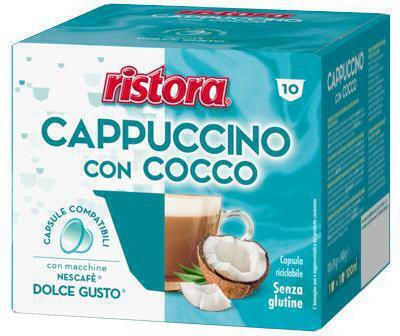 Ristora Kaffeekapseln Cappuccino Kompatibel mit Dolce Gusto Maschine 10 Stück