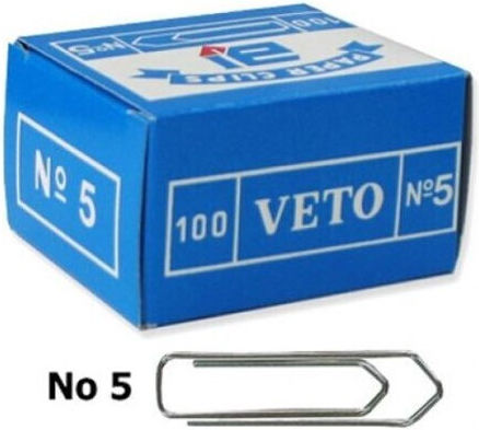 Канцеларски Кламери Veto No 5 Височина 50 Mm Бройки 100