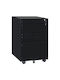 Büroaufbewahrungsschublade Metall Sider mit Schloss und Schubladen Schwarz 39x50x60cm