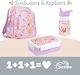 A Little Lovely Company Flower Garden Plastic Kids' Food Set Thermal Pink 32 x 27 x 19cm
