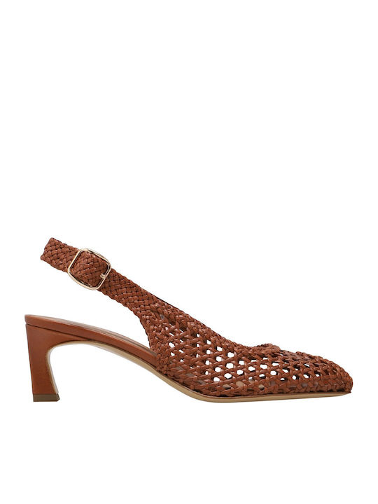 Kalogirou Leder Pumps mit Mittelhohem Beigen