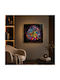 Pictură Decorativă Modernă Copacul Vieții Multicolor 3D Cu Cristale Embosate Cadru Auriu 40x40 Cm