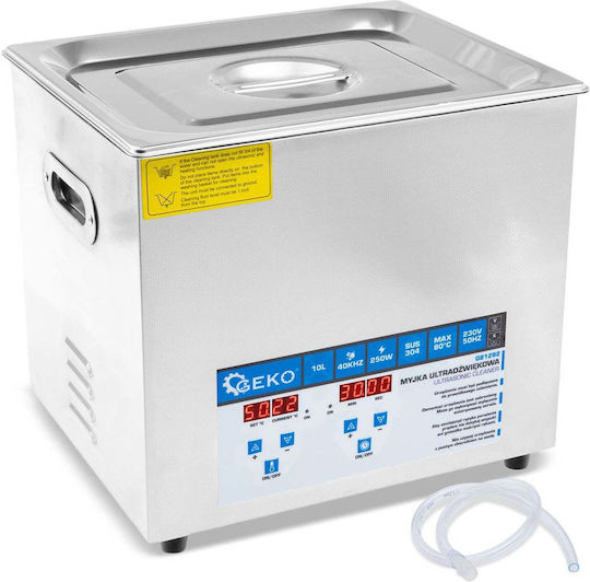 Geko Curățător Ultrasonic 10lt Inox cu Temporizator Digital