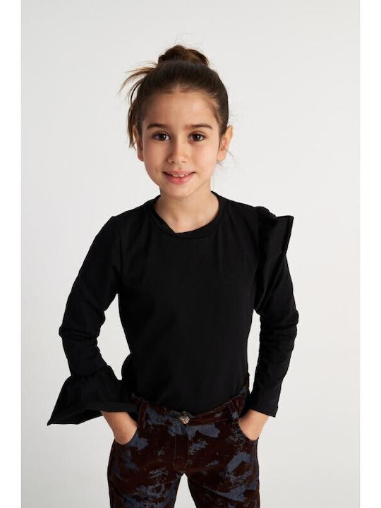 Kids Long-sleeved Blouse Black