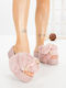 Damenplattformen in Stil Pantoffeln Rosa