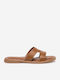 Damen Flache Sandalen Braun