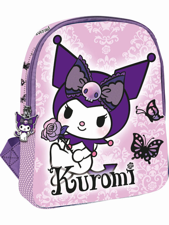 Hello Kitty School Backpack For Elementary Purple With Water Bottle Holder
