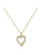 Ioannis Kosmima Necklace with Heart Design in Yellow Gold with Zircon