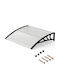Costway Polycarbonat Kapuzinerdach Tür/Fenster P99.06xB76.2cm