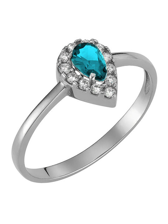 Ioannis Kosmima Women's Ring with Zircon in 9K ...