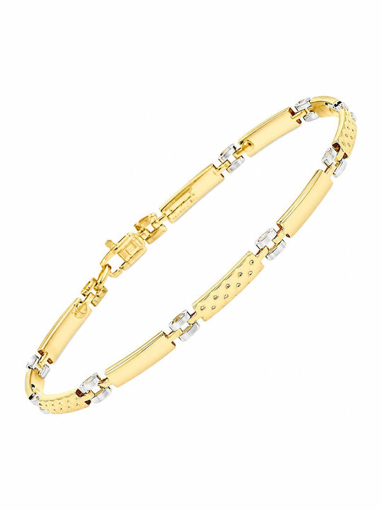 Senzio Belibasakis Men's White Gold 9K Handcuff Bracelet