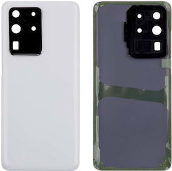 Samsung Galaxy S20 Ultra G988b S20 Ultra 5g Battery Door + Battery Door Adhesive + Back Camera Lens Bezel Cosmic White Oem