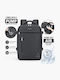 Ormi Rz29053 Travel Backpack 40x20x30cm Cabin Size Air Compression System Laptop Compartment & Large Capacity Grey