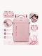 Ormi Rz29053 Travel Backpack 40x20x30cm Cabin Size Air Compression System Laptop Compartment & Large Capacity Pink